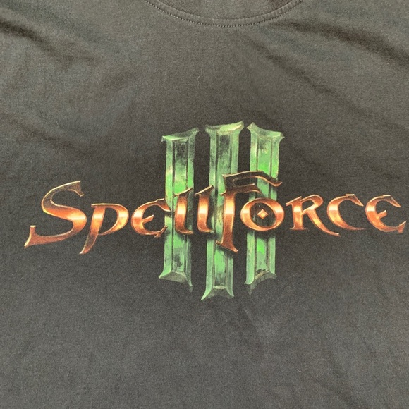 Spell Force III/3 Shirt Black Mens Size Large Promo Game Logo Graphic Tee - Picture 5 of 10